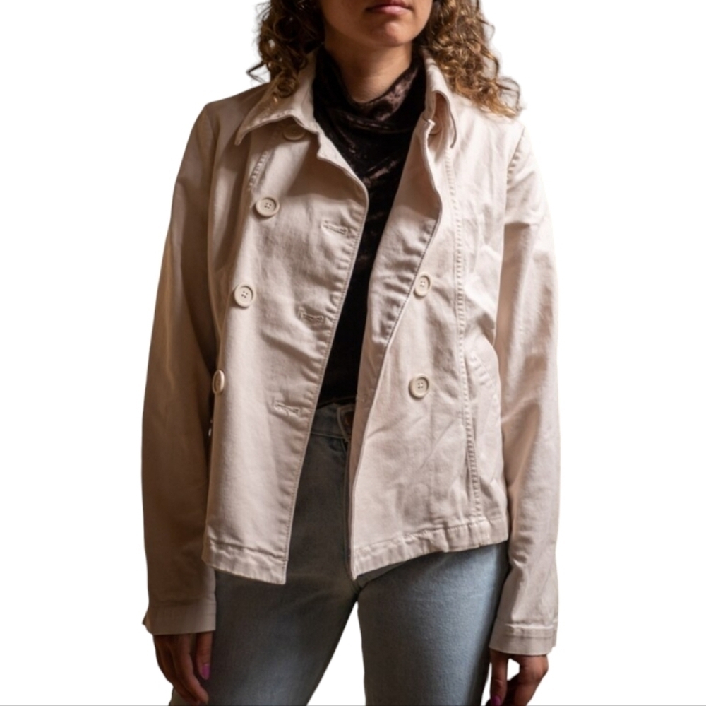 GAP Khaki Cotton Peacoat Jacket Size 4